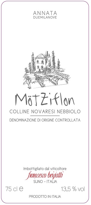 Francesco Brigatti -  Mötziflon -  Colline Novaresi  Nebbiolo doc 2019