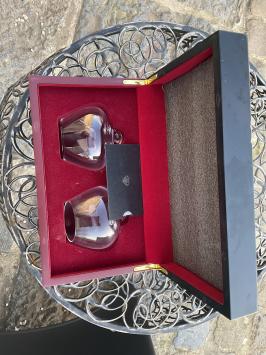 Audacem - 2 verres GRAPPA au design exclusif et original dans un coffret glamour et élitiste